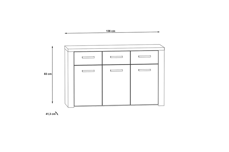 Senkki Bankso 41x136 cm - Ruskea - Säilytys - Säilytyskalusteet - Senkki
