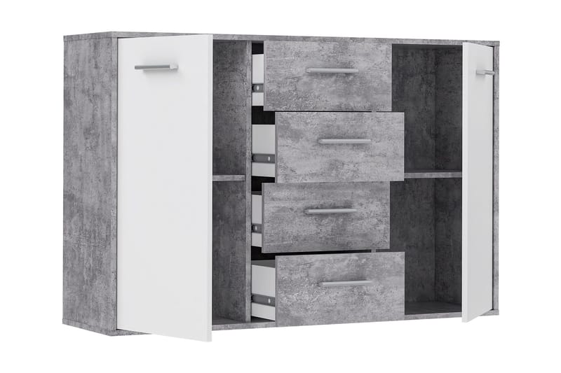 Senkki Barnitz 34x123 cm - Harmaa - Säilytys - Säilytyskalusteet - Senkki