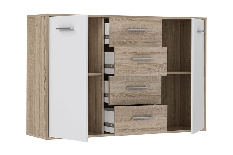 Senkki Barnitz 34x123 cm - Ruskea/Valkoinen - Säilytys - Säilytyskalusteet - Senkki