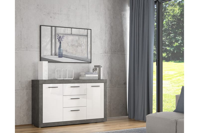 Senkki Belchin 41x143 cm - Harmaa/Valkoinen - Säilytys - Säilytyskalusteet - Senkki