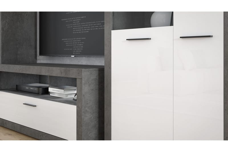 Senkki Belchin 41x143 cm - Harmaa/Valkoinen - Säilytys - Säilytyskalusteet - Senkki