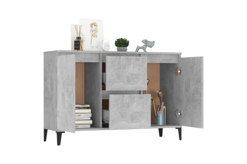 Senkki betoninharmaa 104x35x70 cm lastulevy - Harmaa - Säilytys - Säilytyskalusteet - Senkki