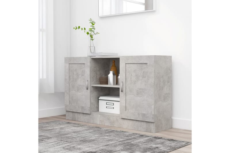 Senkki betoninharmaa 120x30,5x70 cm lastulevy - Harmaa - Säilytys - Säilytyskalusteet - Senkki