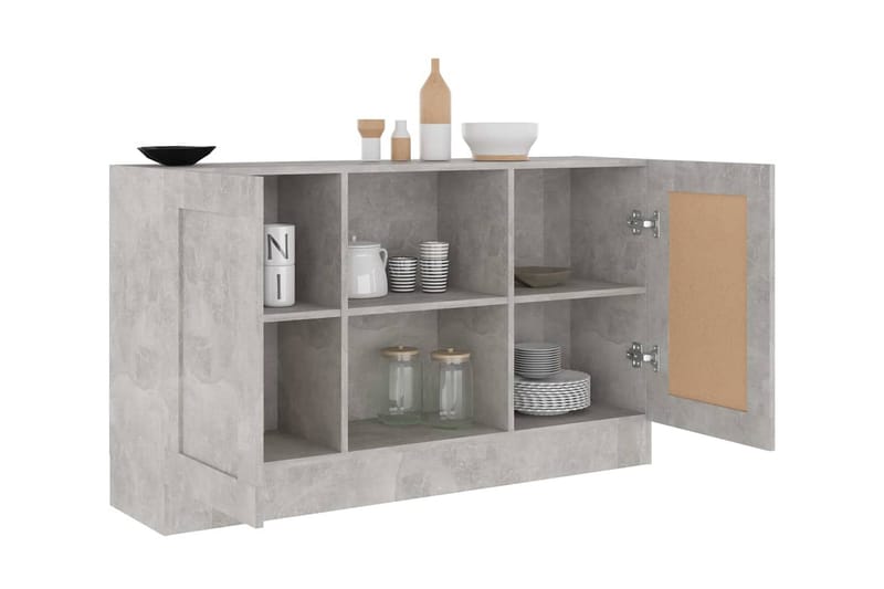 Senkki betoninharmaa 120x30,5x70 cm lastulevy - Harmaa - Säilytys - Säilytyskalusteet - Senkki