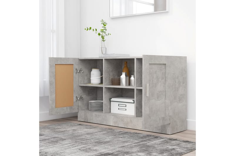 Senkki betoninharmaa 120x30,5x70 cm lastulevy - Harmaa - Säilytys - Säilytyskalusteet - Senkki