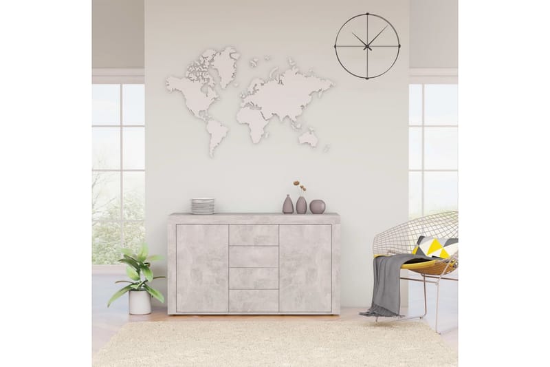 Senkki betoninharmaa 120x36x69 cm lastulevy - Säilytys - Säilytyskalusteet - Senkki