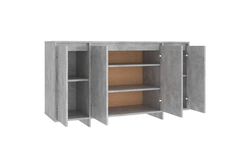 Senkki betoninharmaa 135x41x75 cm lastulevy - Harmaa - Säilytys - Säilytyskalusteet - Senkki