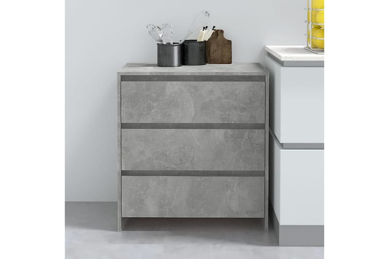 Senkki betoninharmaa 70x41x75 cm lastulevy - Harmaa - Säilytys - Säilytyskalusteet - Senkki