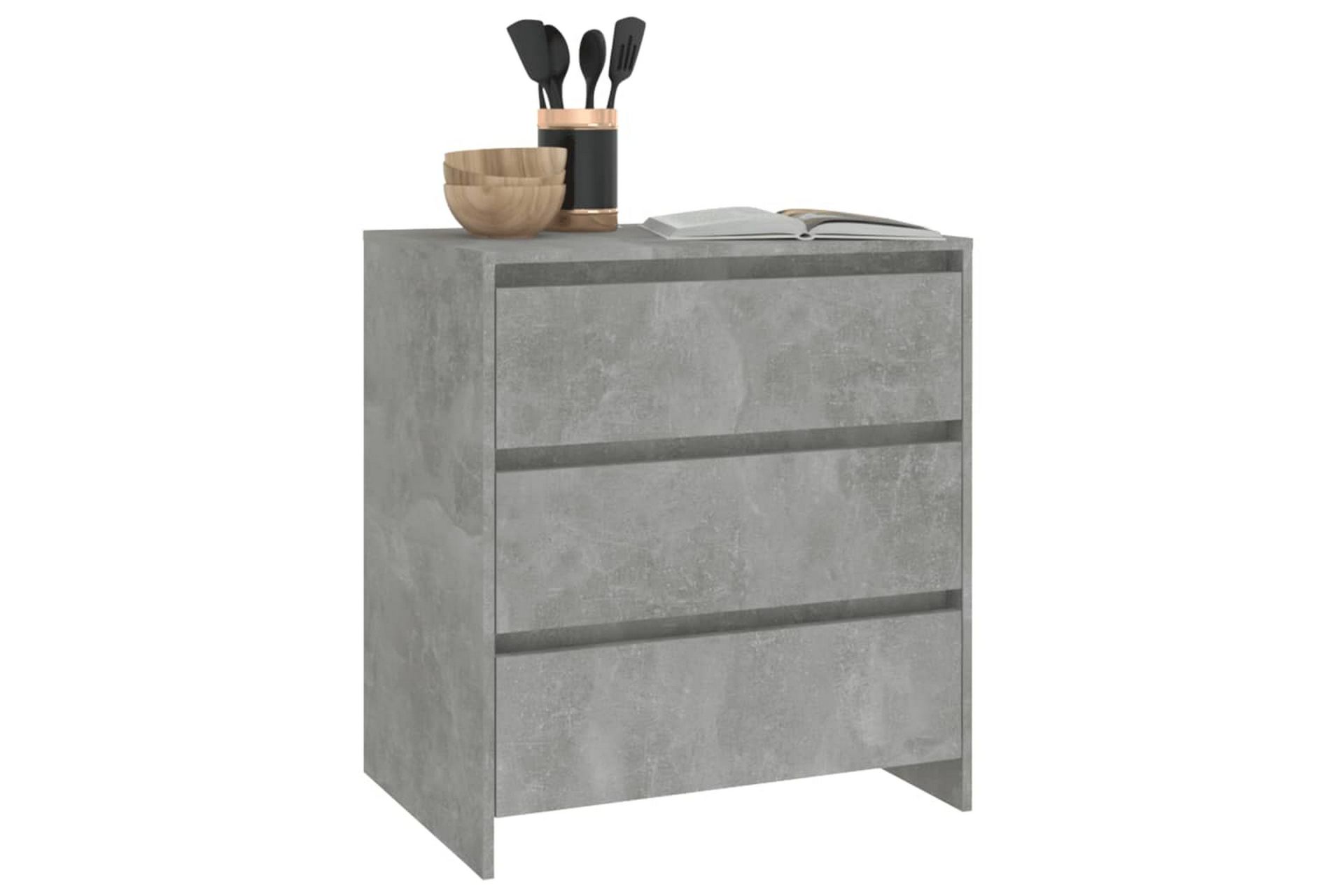 Senkki betoninharmaa 70x41x75 cm lastulevy - Harmaa - Säilytys - Säilytyskalusteet - Senkki