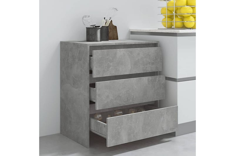 Senkki betoninharmaa 70x41x75 cm lastulevy - Harmaa - Säilytys - Säilytyskalusteet - Senkki