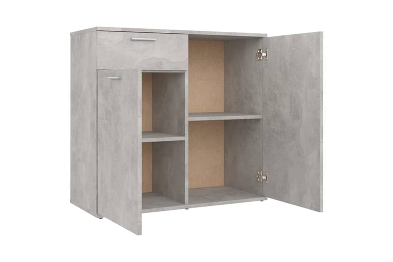 Senkki betoninharmaa 80x36x75 cm lastulevy - Säilytys - Säilytyskalusteet - Senkki