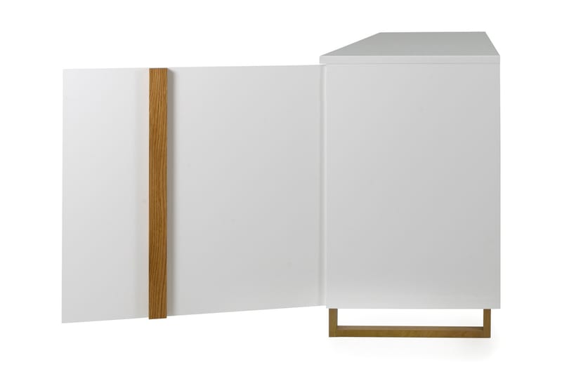 Senkki Birka 216x43 cm - Tammi/Valkoinen - Säilytys - Säilytyskalusteet - Senkki