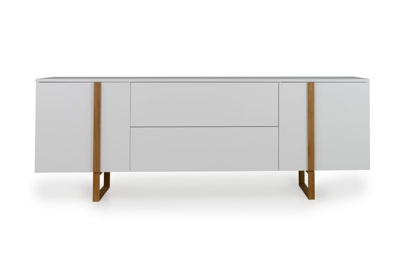 Senkki Birka 216x43 cm - Tammi/Valkoinen - Säilytys - Säilytyskalusteet - Senkki