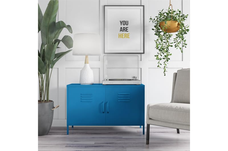 Senkki Cache 100x40 cm 2 ovea Sininen - Novogratz - Säilytys - Säilytyskalusteet - Senkki