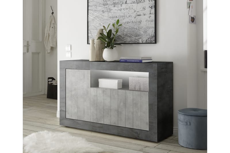Senkki Calpino Medio 138 cm - Harmaa - Säilytys - Säilytyskalusteet - Senkki