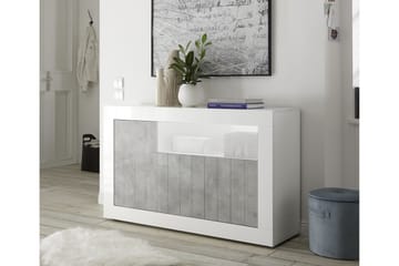 Senkki Calpino Medio 138 cm - Valkoinen/Harmaa - Säilytys - Säilytyskalusteet - Senkki