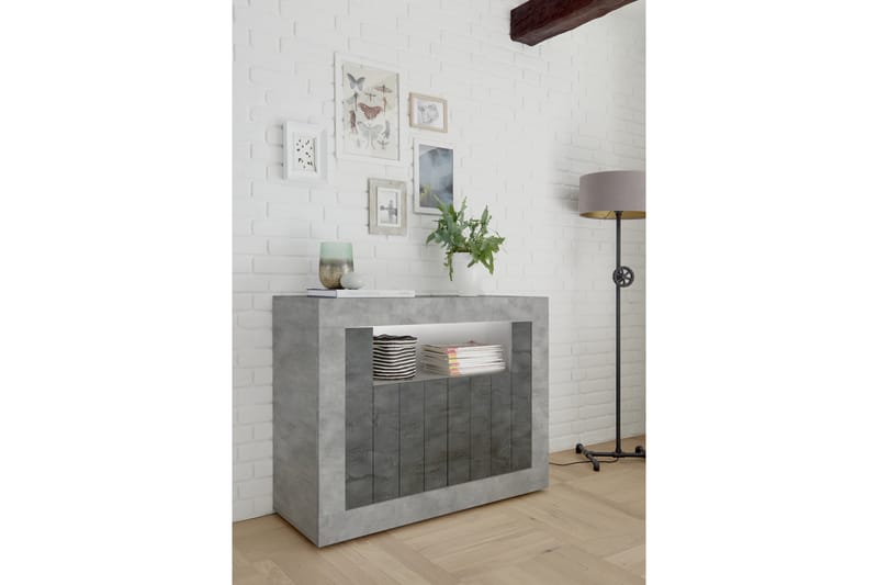Senkki Calpino Piccolo 110 cm - Harmaameleerattu - Säilytys - Säilytyskalusteet - Senkki