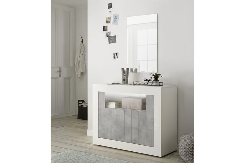 Senkki Calpino Piccolo 110 cm - Harmaa/Valkoinen - Säilytys - Säilytyskalusteet - Senkki