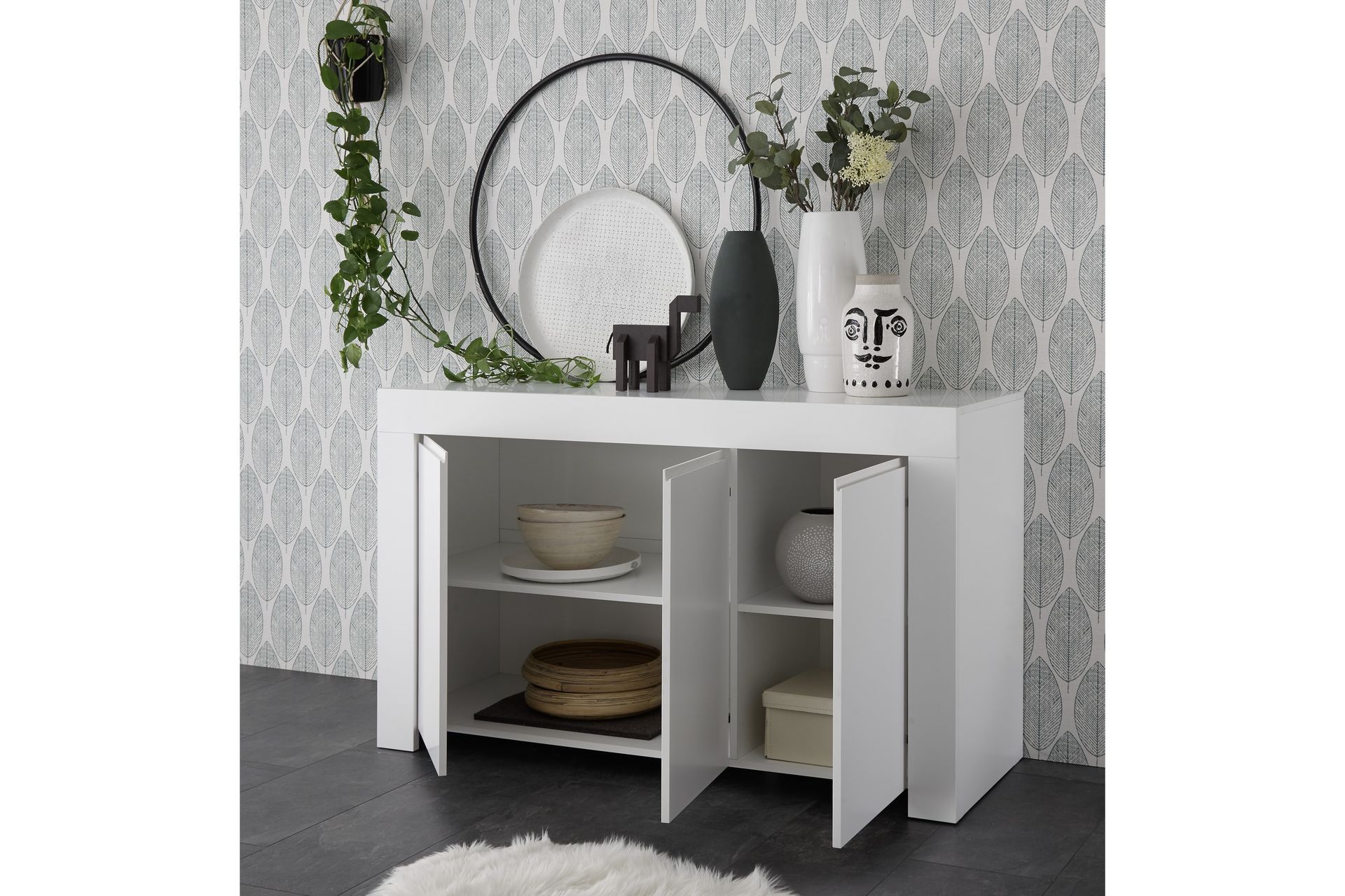 Senkki Firenze 138 cm - Valkoinen - Säilytys - Säilytyskalusteet - Senkki