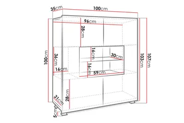 Senkki Frick 100 cm - Puu - Säilytys - Säilytyskalusteet - Senkki