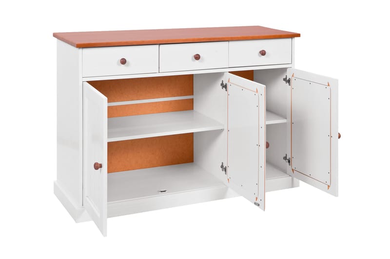 Senkki Gambier 130 cm - Valkoinen/L.väri - Säilytys - Säilytyskalusteet - Senkki