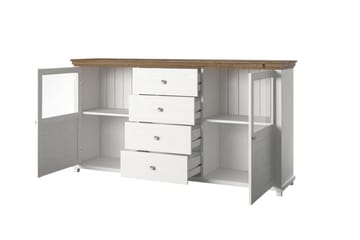 Senkki Getafez 42x181 cm - Valkoinen/Luonnonväri - Säilytys - Säilytyskalusteet - Senkki