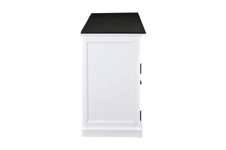 Senkki Hampton 170 cm 4 ovea 2 laatikkoa - Valkoinen/Musta - Senkki