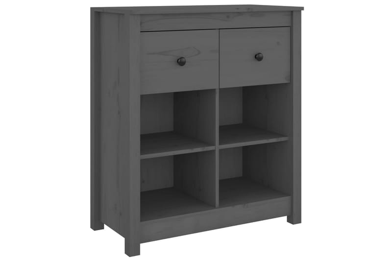 Senkki harmaa 70x35x80 cm täysi mänty - Harmaa - Säilytys - Säilytyskalusteet - Senkki