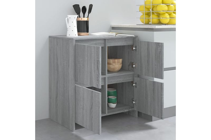 Senkki harmaa Sonoma-tammi 70x41x75 cm lastulevy - Harmaa - Säilytys - Säilytyskalusteet - Senkki