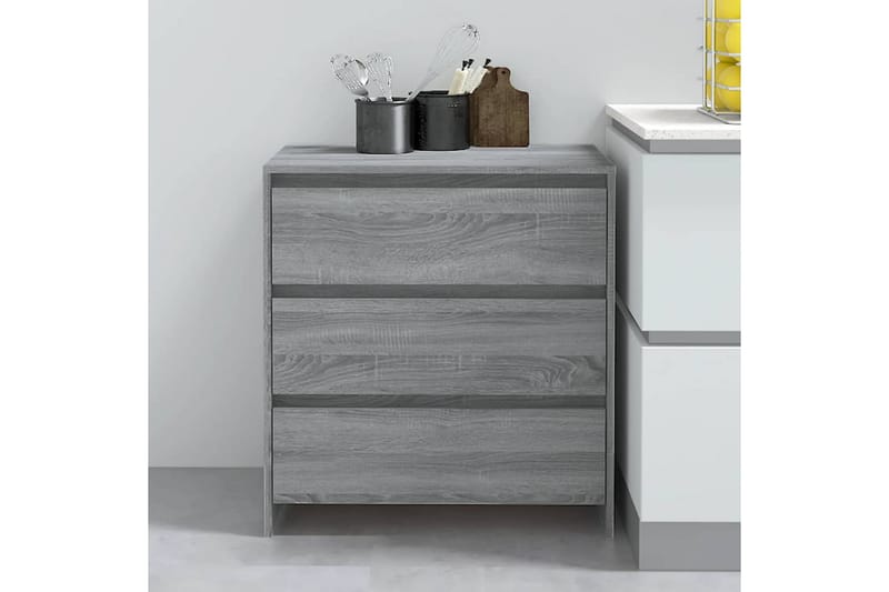 Senkki harmaa Sonoma-tammi 70x41x75 cm lastulevy - Harmaa - Säilytys - Säilytyskalusteet - Senkki