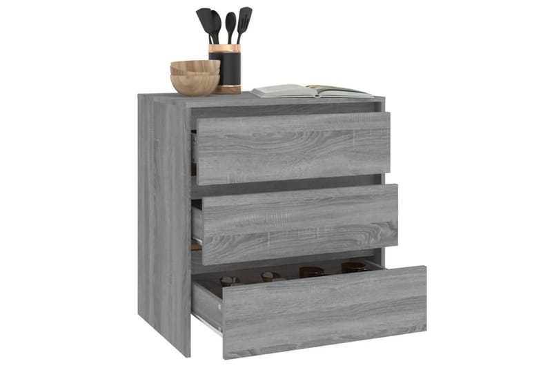 Senkki harmaa Sonoma-tammi 70x41x75 cm lastulevy - Harmaa - Säilytys - Säilytyskalusteet - Senkki