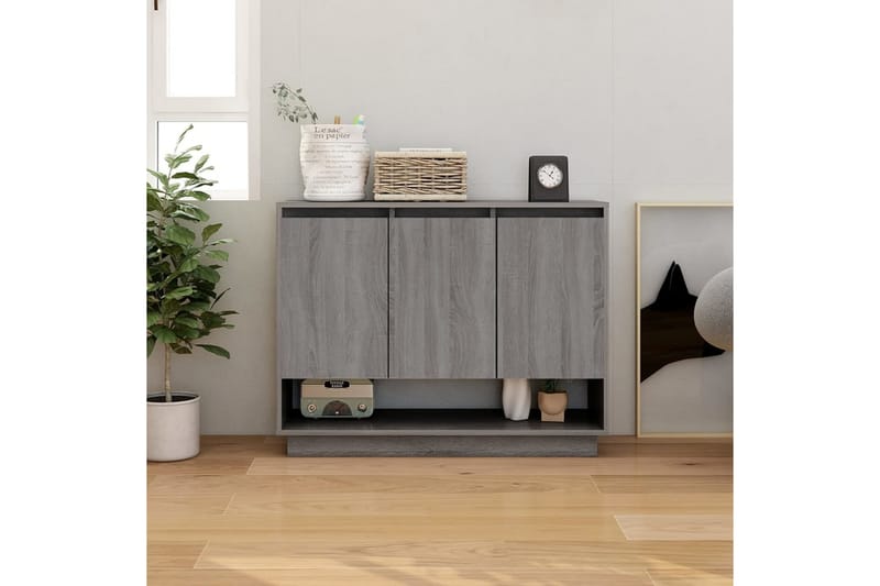 Senkki harmaa Sonoma-tammi 97x31x75 cm lastulevy - Harmaa - Säilytys - Säilytyskalusteet - Senkki