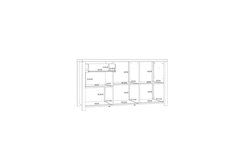 Senkki Havdar 52x160 cm - Ruskea/Musta - Säilytys - Säilytyskalusteet - Senkki