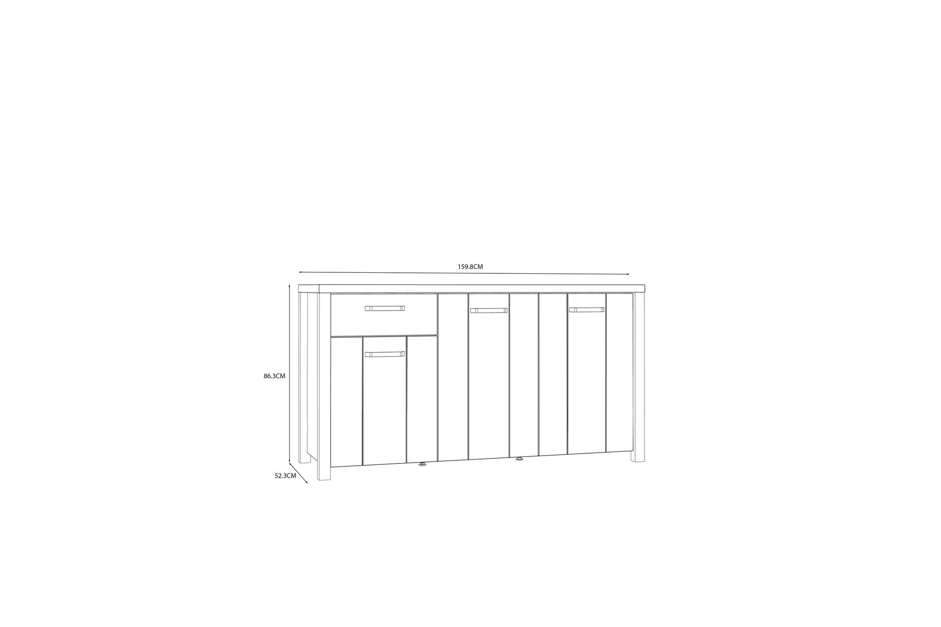 Senkki Havdar 52x160 cm - Ruskea/Musta - Säilytys - Säilytyskalusteet - Senkki