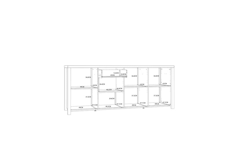 Senkki Havdar 52x210 cm - Ruskea/Musta - Säilytys - Säilytyskalusteet - Senkki