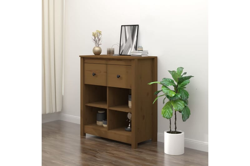 Senkki hunajanruskea 70x35x80 cm täysi mänty - Ruskea - Säilytys - Säilytyskalusteet - Senkki