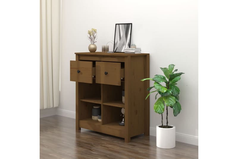 Senkki hunajanruskea 70x35x80 cm täysi mänty - Ruskea - Säilytys - Säilytyskalusteet - Senkki