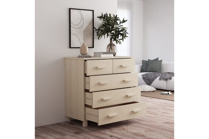Senkki hunajanruskea 79x40x80 cm täysi mänty - Ruskea - Säilytys - Säilytyskalusteet - Senkki