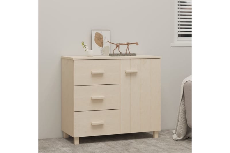 Senkki hunajanruskea 90x40x80 cm täysi mänty - Ruskea - Säilytys - Säilytyskalusteet - Senkki