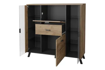 Senkki John 131x40x131 cm - Beige/Musta/Ruskea - Säilytys - Säilytyskalusteet - Senkki