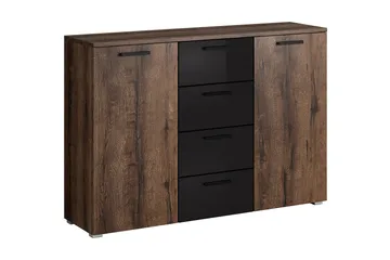 Senkki Jorbes 38x132 cm - Tiikki/Musta - Säilytys - Säilytyskalusteet - Senkki