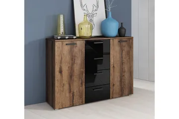 Senkki Jorbes 38x132 cm - Tiikki/Musta - Säilytys - Säilytyskalusteet - Senkki