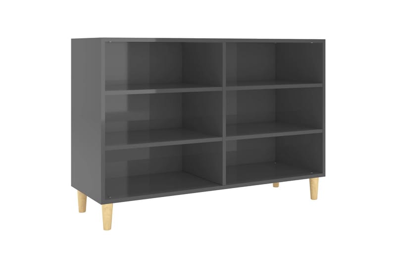 Senkki korkeakiilto harmaa 103,5x35x70 cm lastulevy - Säilytys - Säilytyskalusteet - Senkki