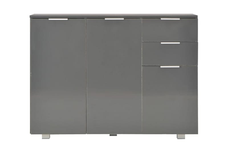 Senkki korkeakiilto harmaa 107x35x76 cm - Harmaa - Säilytys - Säilytyskalusteet - Senkki