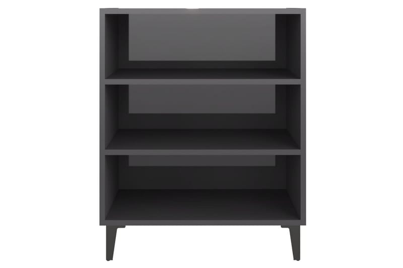 Senkki korkeakiilto harmaa 57x35x70 cm lastulevy - Harmaa - Säilytys - Säilytyskalusteet - Senkki