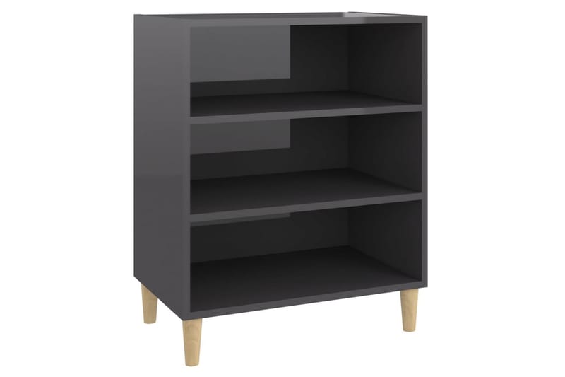 Senkki korkeakiilto harmaa 57x35x70 cm lastulevy - Harmaa - Säilytys - Säilytyskalusteet - Senkki