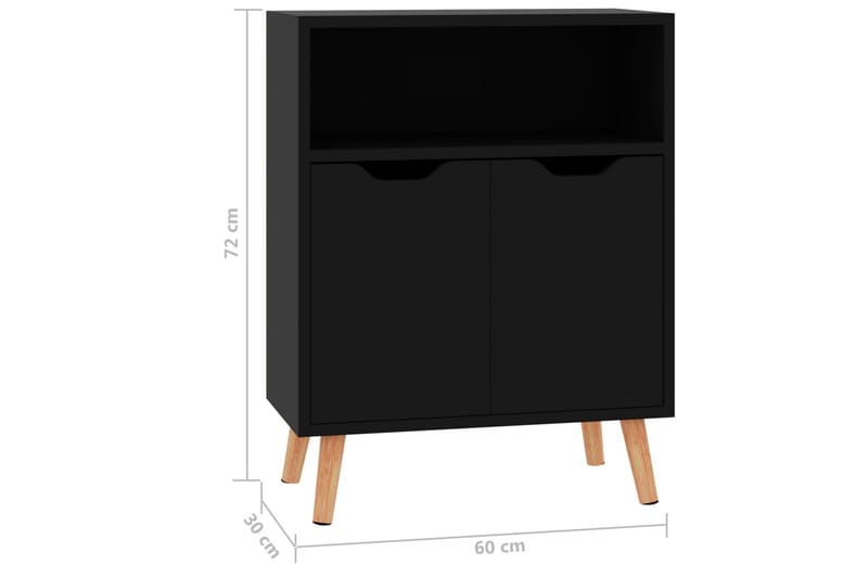 Senkki korkeakiilto musta 60x30x72 cm lastulevy - Musta - Säilytys - Säilytyskalusteet - Senkki