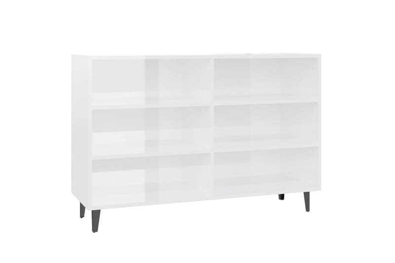 Senkki korkeakiilto valkoinen 103,5x35x70 cm lastulevy - Säilytys - Säilytyskalusteet - Senkki