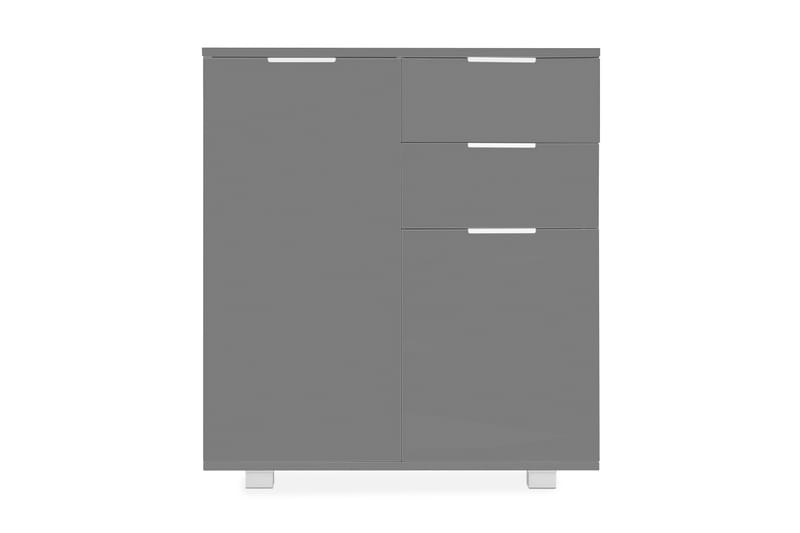 Senkki korkeakiiltoinen harmaa 71x35x76 cm lastulevy - Harmaa - Säilytys - Säilytyskalusteet - Senkki
