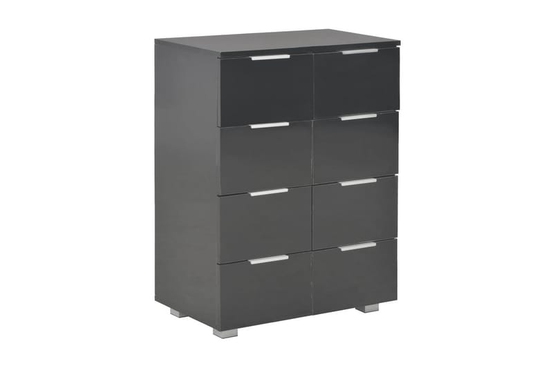 Senkki korkeakiiltoinen musta 60x35x76 cm lastulevy - Musta - Säilytys - Säilytyskalusteet - Senkki